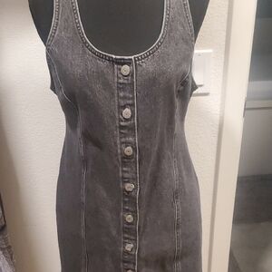 Levi's Black Denim Button-Down Dress